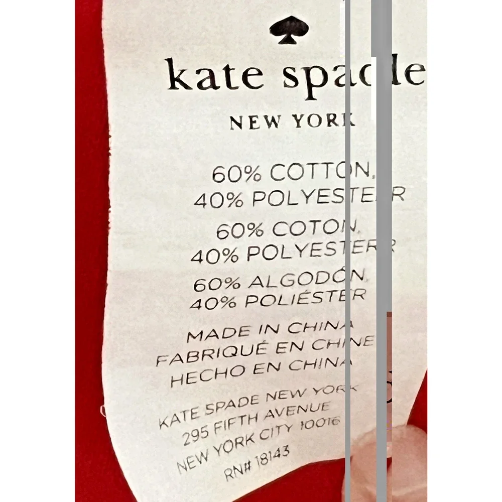 KATE SPADE New York Larabee Dot TABLECLOTH RED/Cranberry Oblong 102